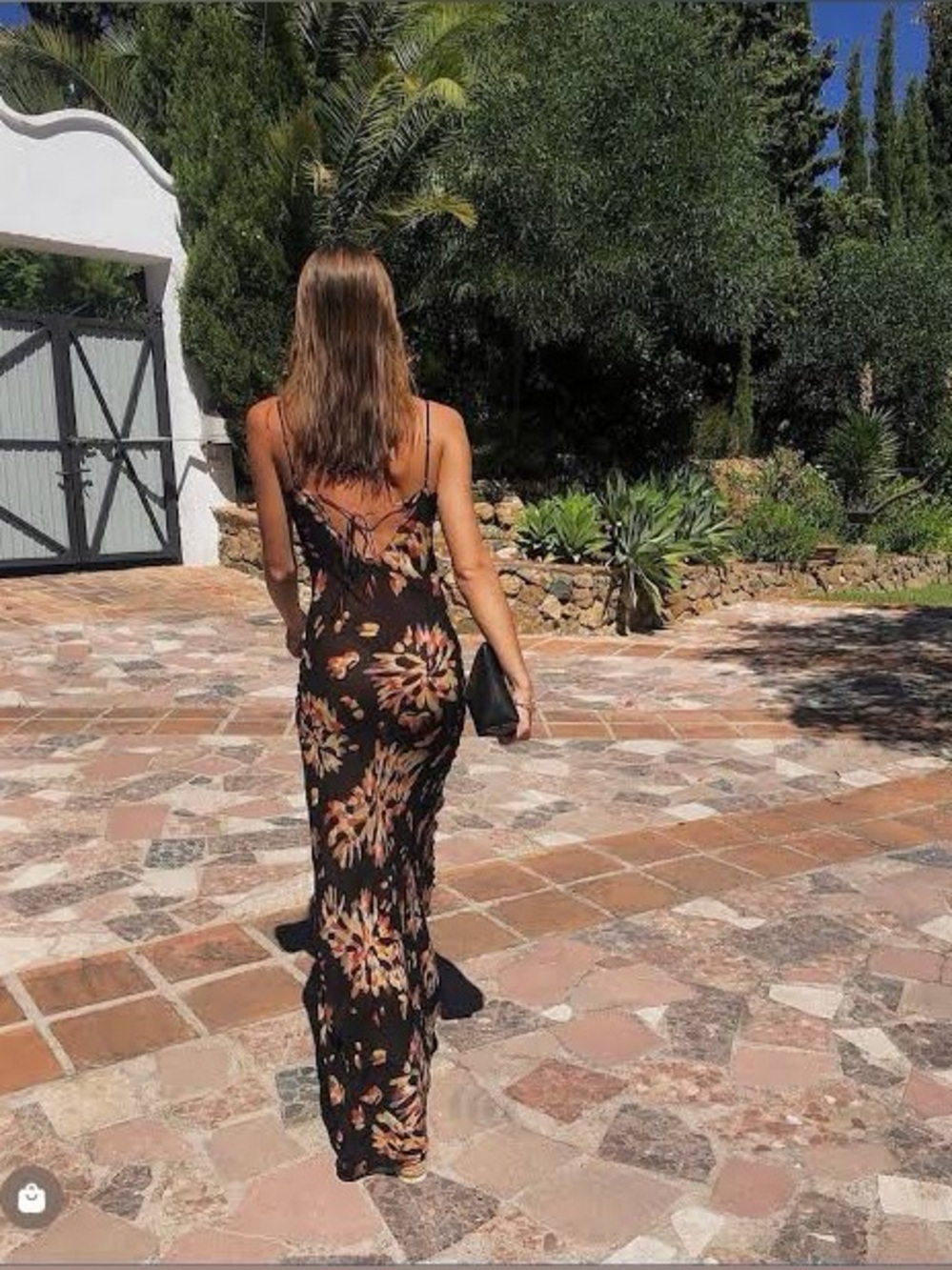 Rat & Boa Catarina Dress Long Maxi Gown Black Floral XS - Picture 12 of 17